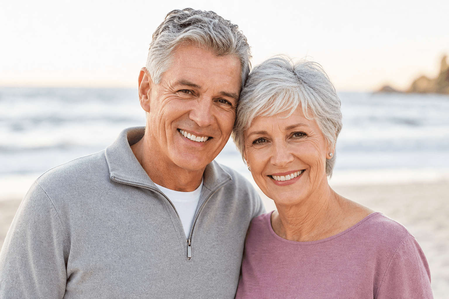 Smiling senior couple enjoying an active recovery